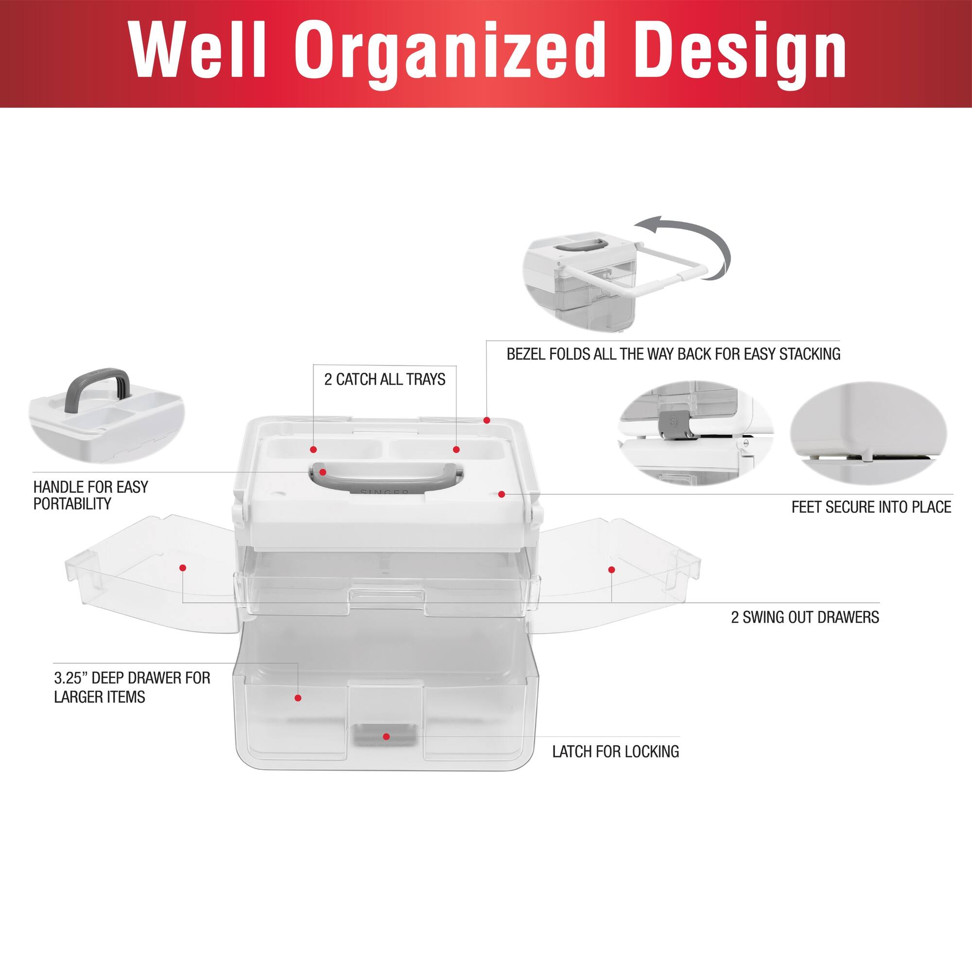 SINGER® Sew-It-Goes® Stackable Storage Case